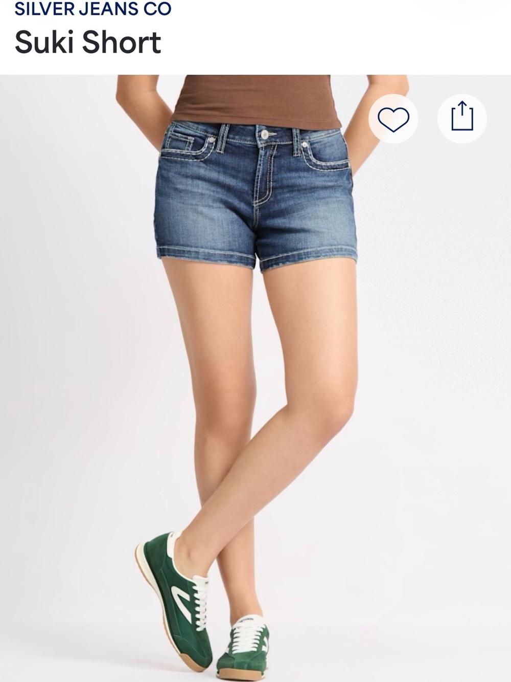 Silver Jeans Blue Suki Denim Shorts